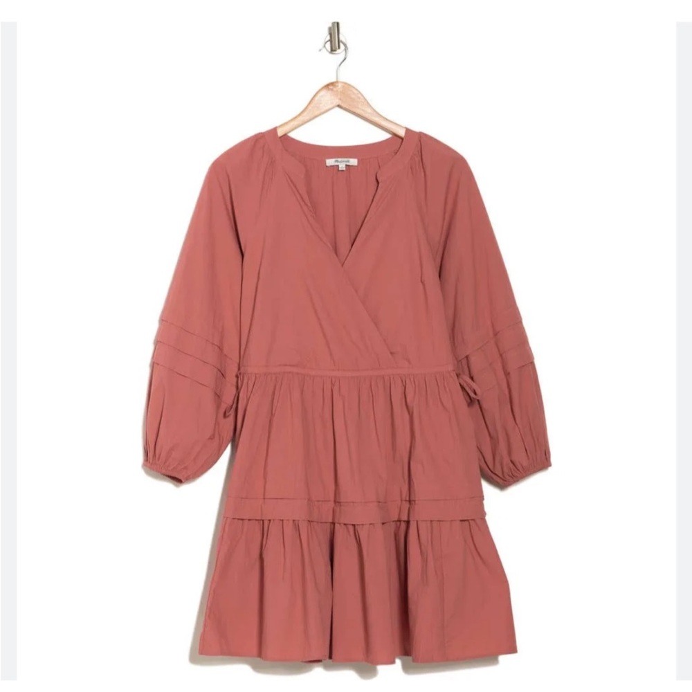 NWT Madewell Wrinkle Poplin Wrap Mini Dress - Size XS